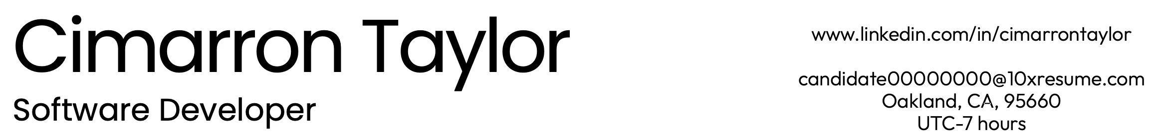 Candidate information fields as shown in pdf